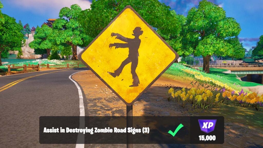 How to Assist in Destroying Zombie Road Signs Locations &#8211; Fortnite
