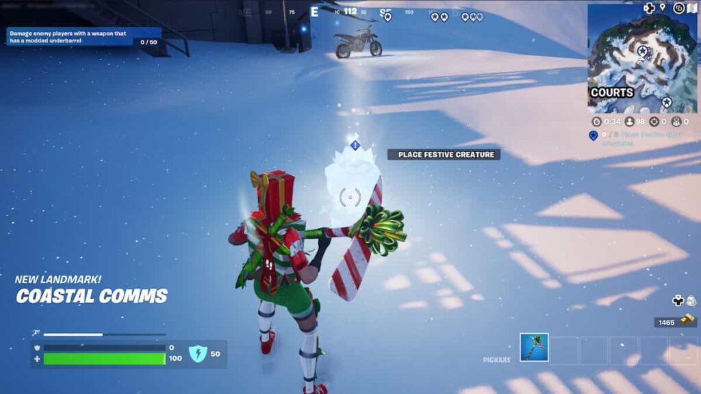 How to Place Festive Snow Creatures &#8211; Fortnite