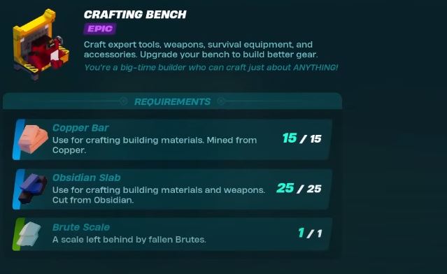 How to Upgrade Crafting Bench to Rare and Epic &#8211; LEGO Fortnite