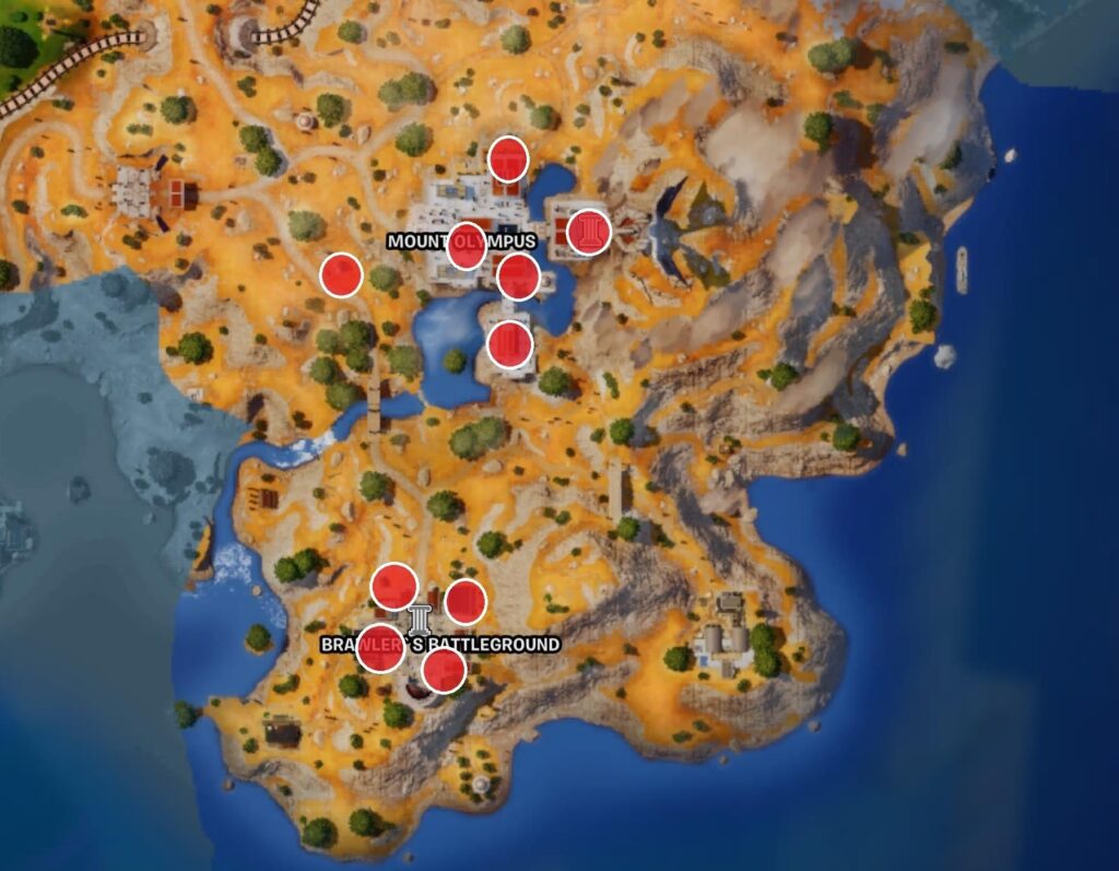 Olympus Chests Locations