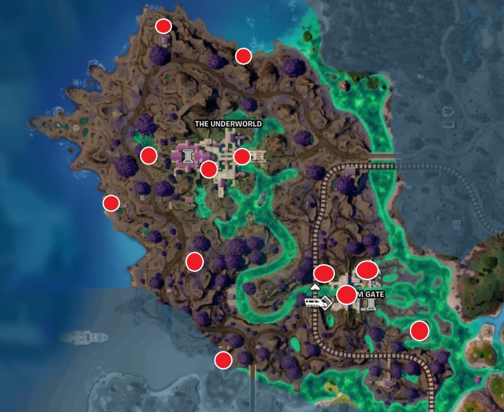 Underworld Chests Locations