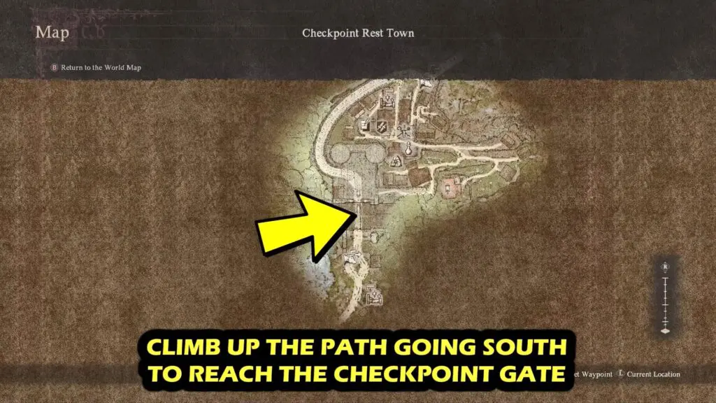 Checkpoint Rest Town Gate Location